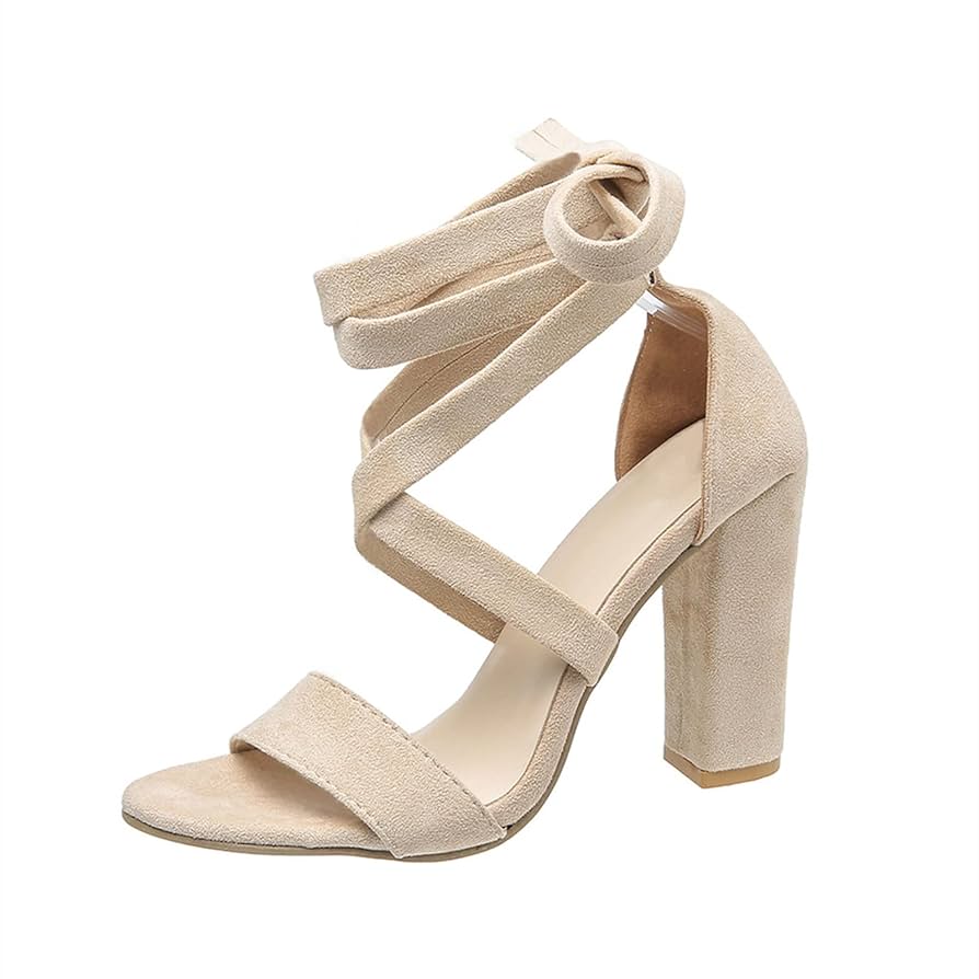 Amazon.com: ZKXYFFS Womens Lace Up High Heeled Sandals